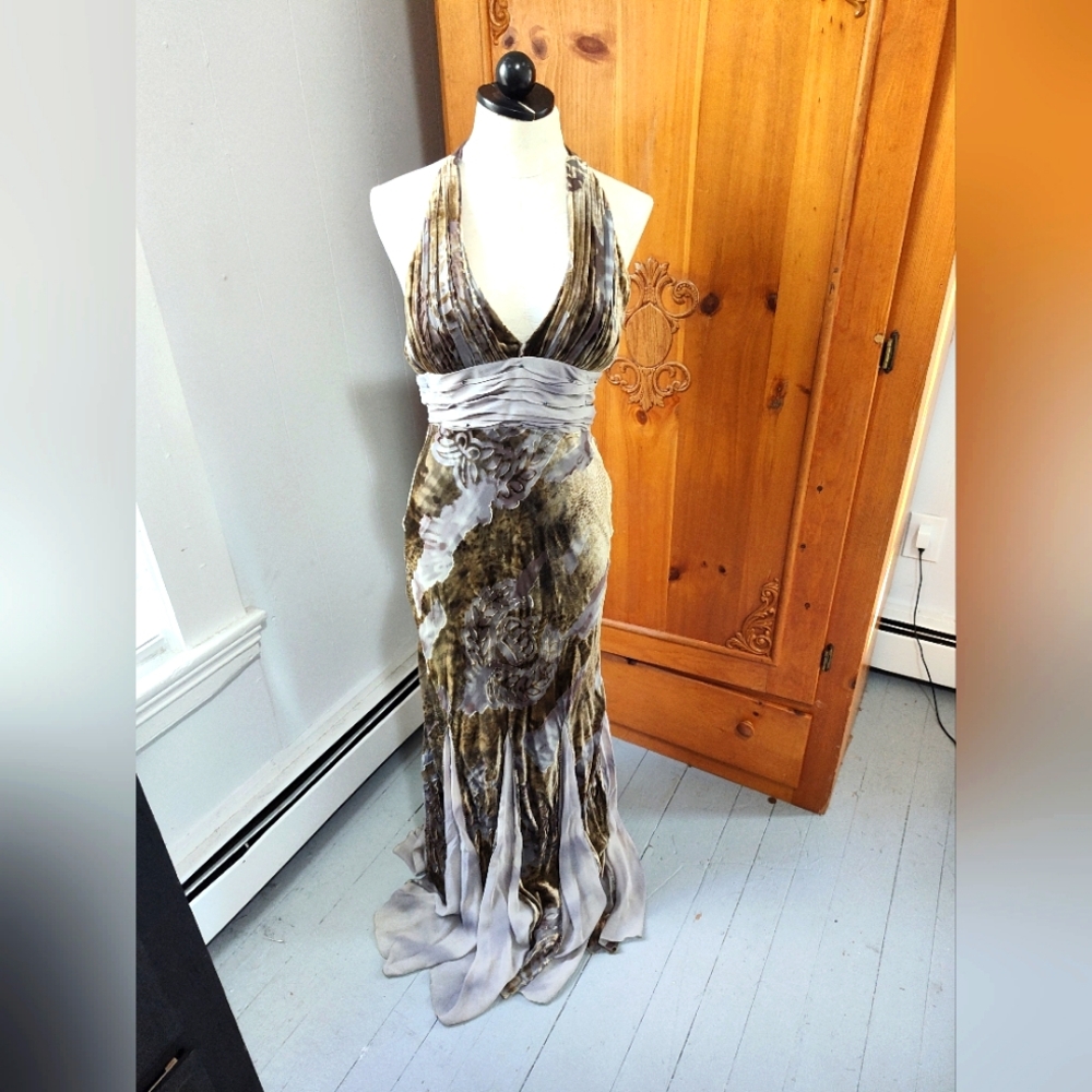 Burnout velvet dress